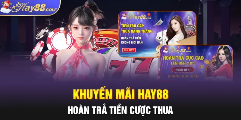 Khuyến mãi Hay88 hoàn trả tiền cược thua